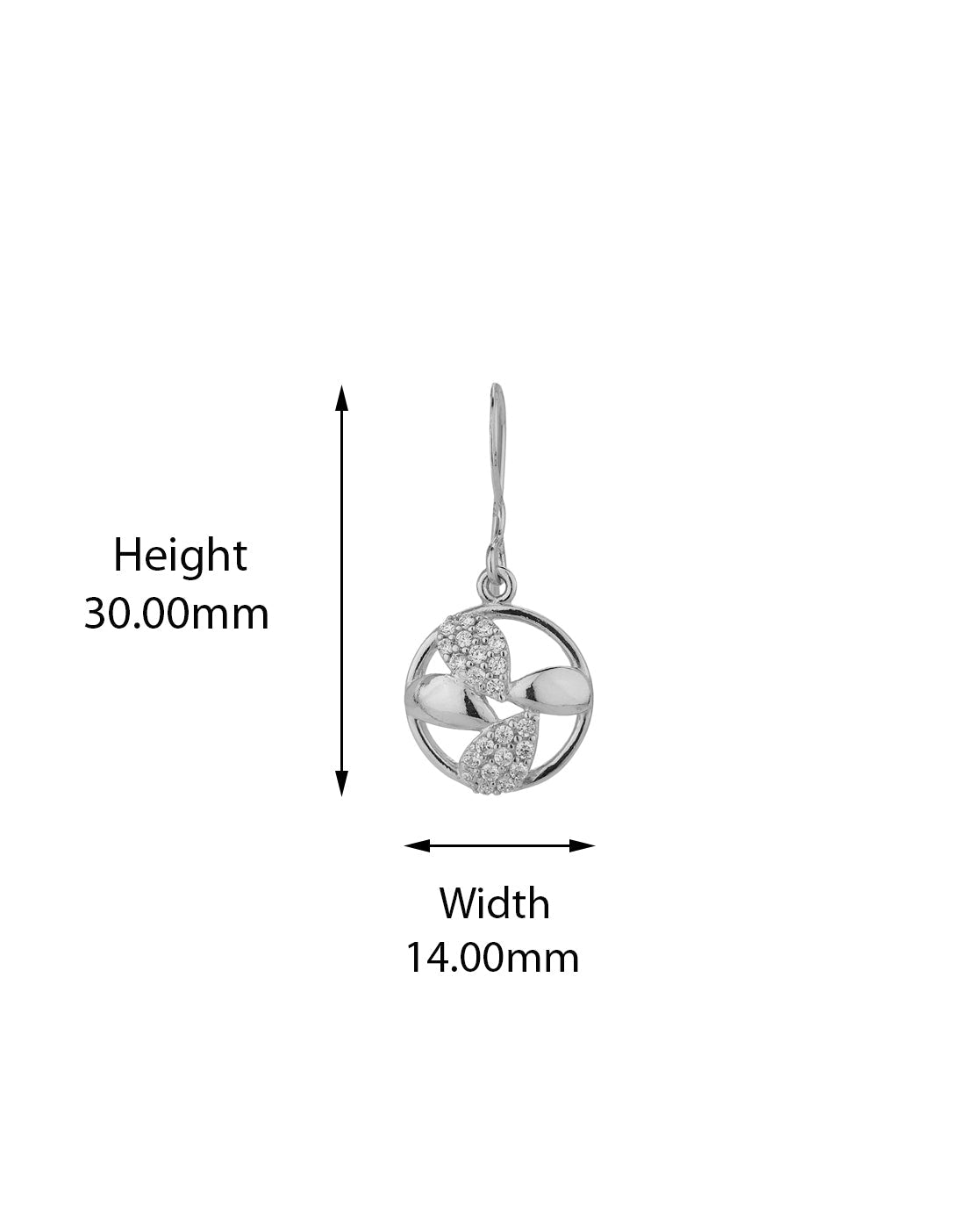 Rhodium Plated With Crystal Fancy Earring For Women - Wahe Jewels Noz2Toz