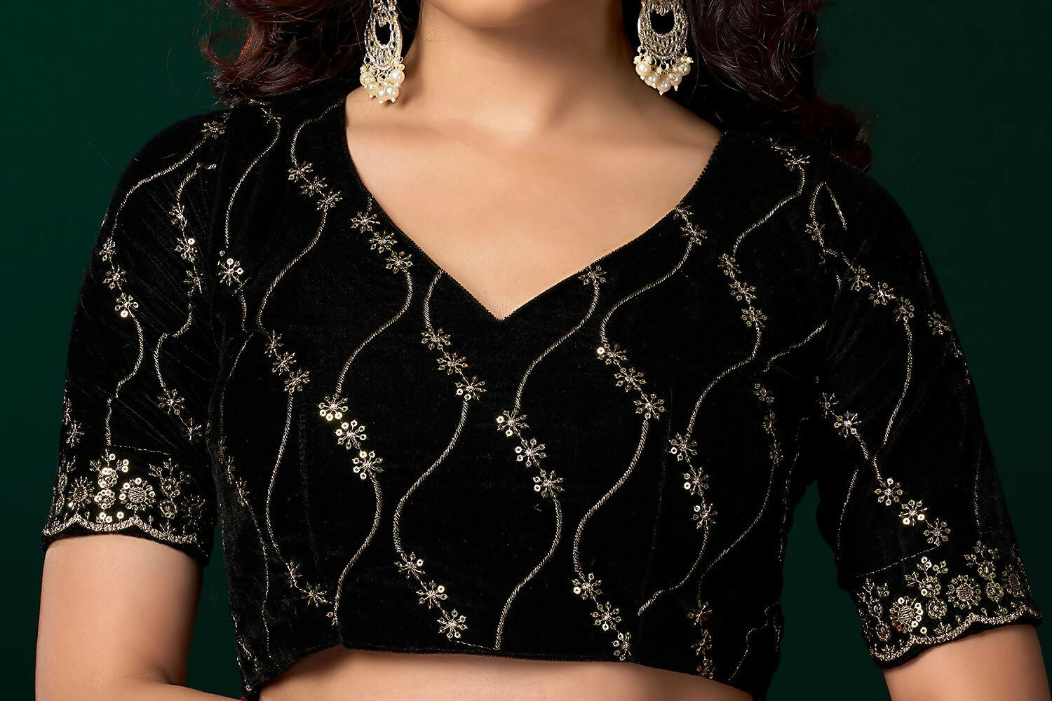 Joban Fashion Maroon Net Party Wear Sarees