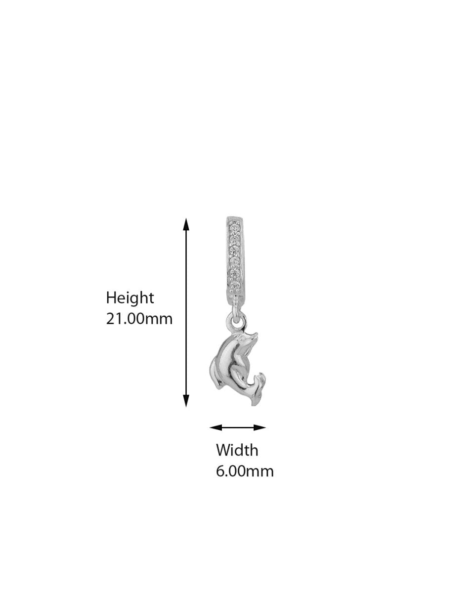 925 Sterling Silver Rhodium Plated With Leaf Drop Earring - Wahe Jewels Noz2Toz