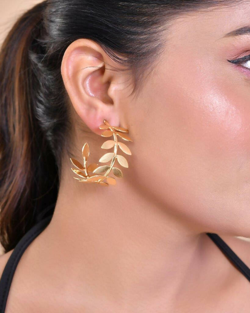 VOJ Women Gold Color stainless steel Earrings  Grab2Buy VOJ Grab2Buy