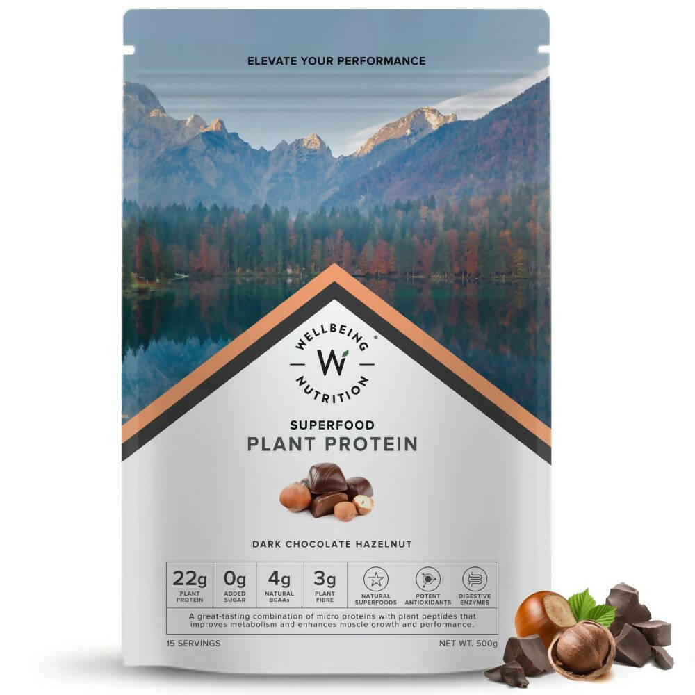 Wellbeing Nutrition Superfood Plant Protein-Dark Chocolate Hazelnut  Grab2Buy Wellbeing Nutrition Grab2Buy