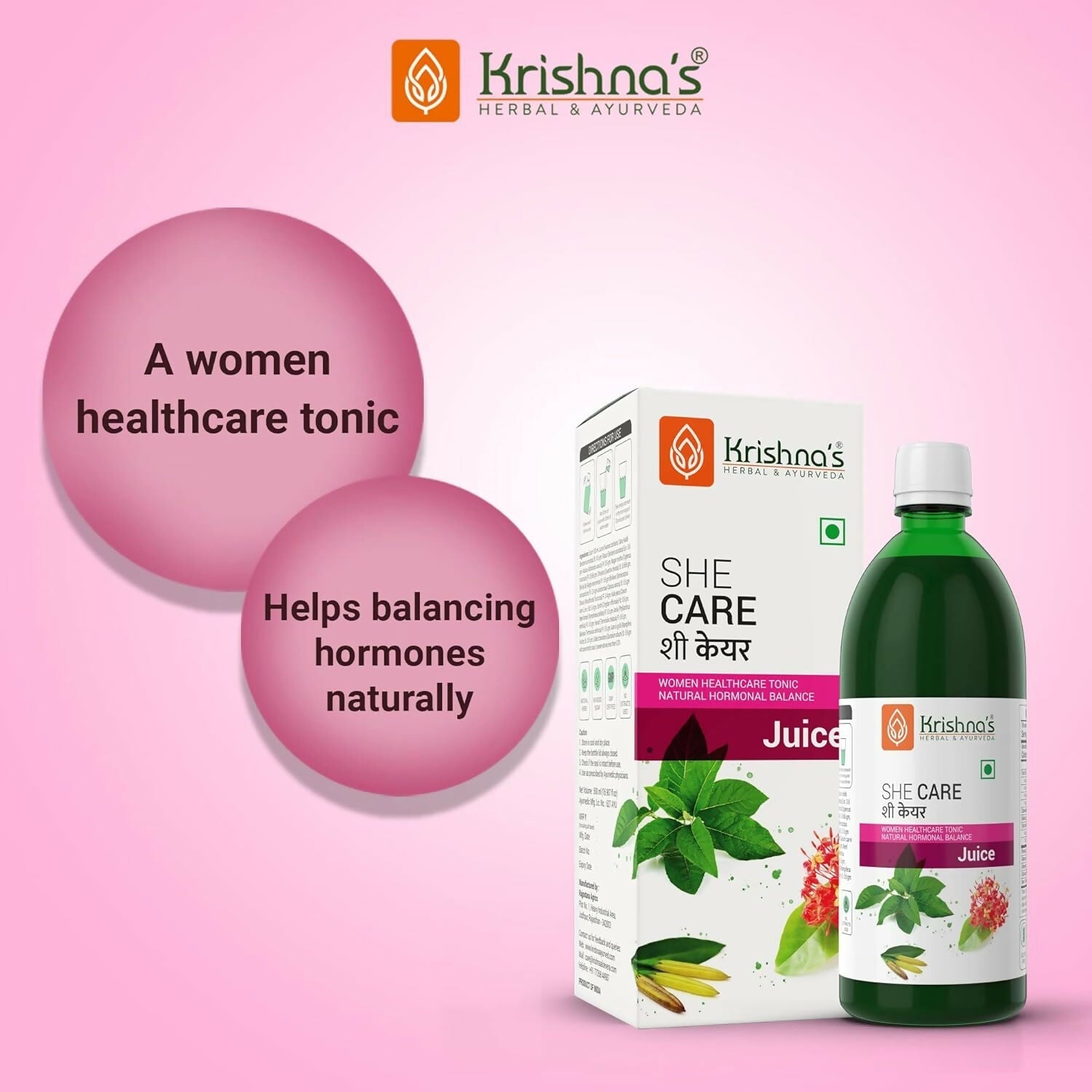 Krishna's Herbal & Ayurveda She Care Juice for Women Wellness 