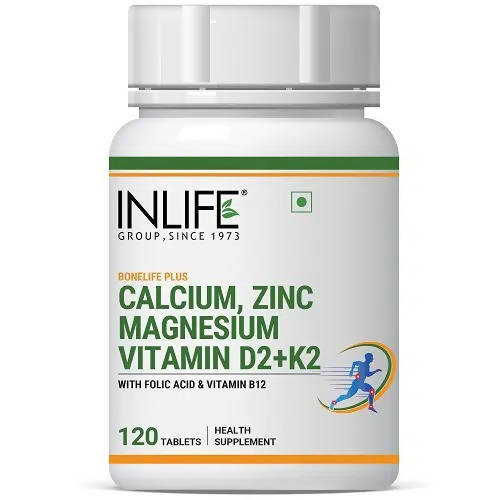 Inlife Calcium Zinc Magnesium Vitamin D2+K2 Tablets 