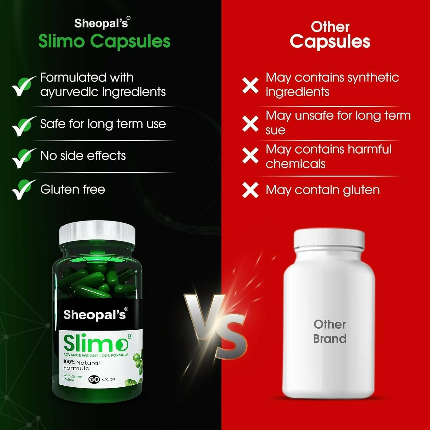 Sheopal's Slimo Pure & Natural Green Coffee Extract Capsules - Grab2buy