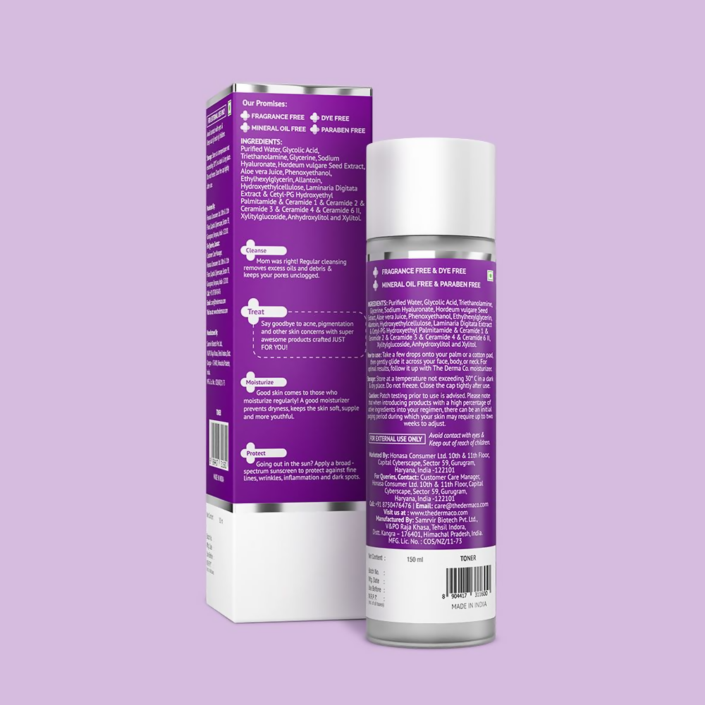 The Derma Co 7% Glycolic Acid Hydrating Toner With Glycolic Acid & Hyaluronic Acid For Gentle Exfoliation  Grab2Buy The Derma Co Grab2Buy
