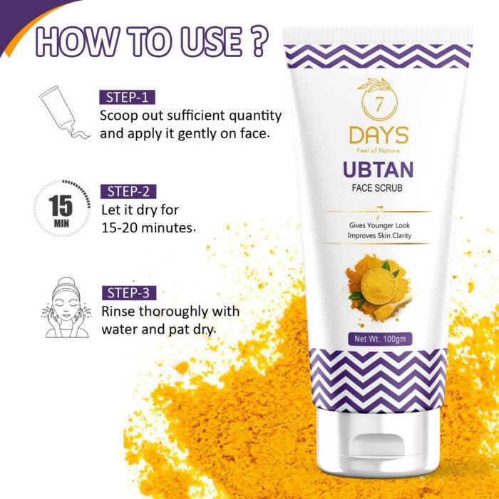 7 Days Ubtan Face Scrub with Turmeric & Walnut 