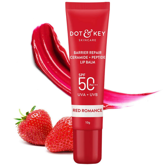 Dot & Key Barrier Repair Ceramide & Peptide SPF 50 Lip Balm - Red Romance - Grab2buy