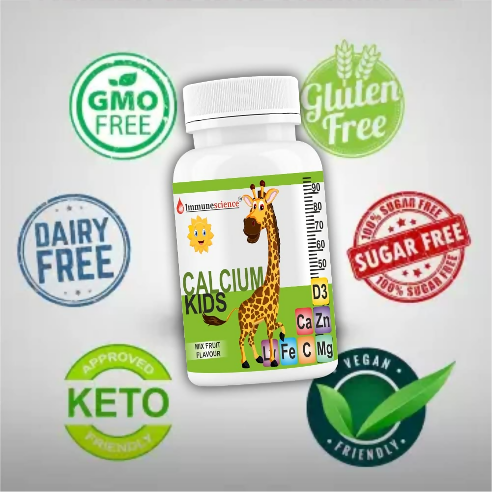 Immunescience Calcium With Vitamin D3 (Vitamin D) Tablets For Kids 
