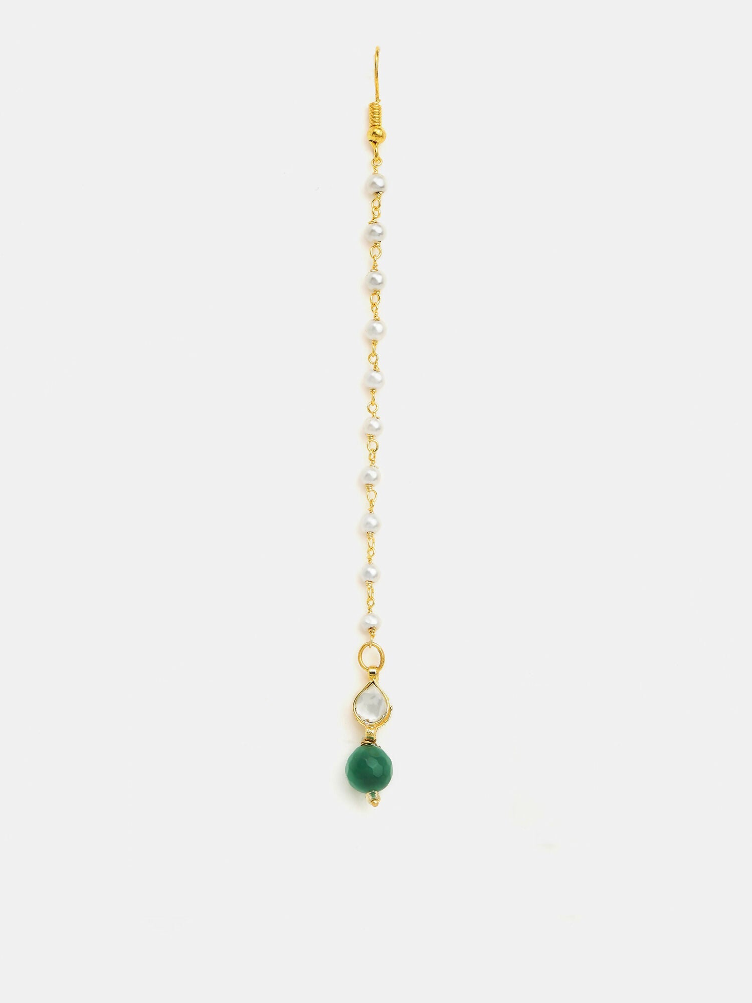 Ruby Raang Maang Tikka And Earrings Set
