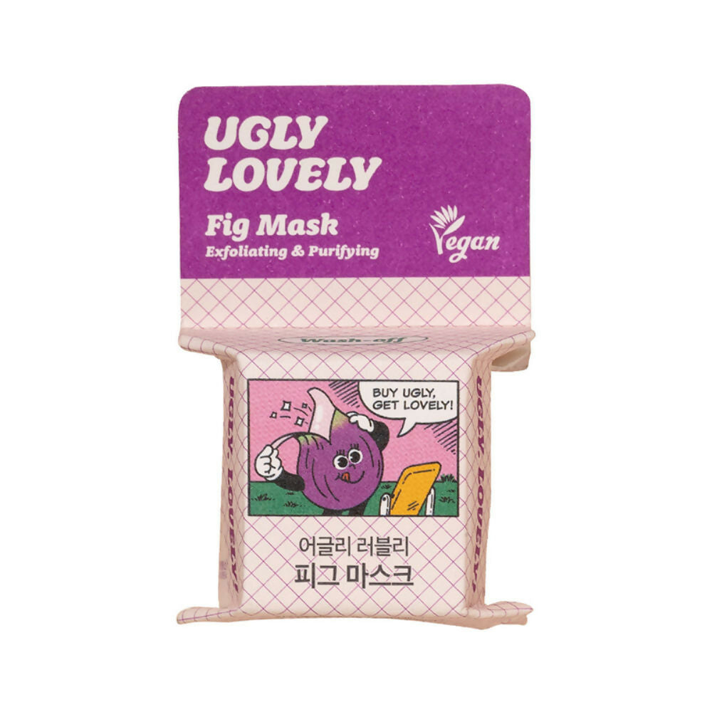 The Face Shop Vegan Ugly Lovely Fig Wash Off Mask with Peptides - Korean Exfoliating Scrub for Pores  Grab2Buy The Face Shop Grab2Buy