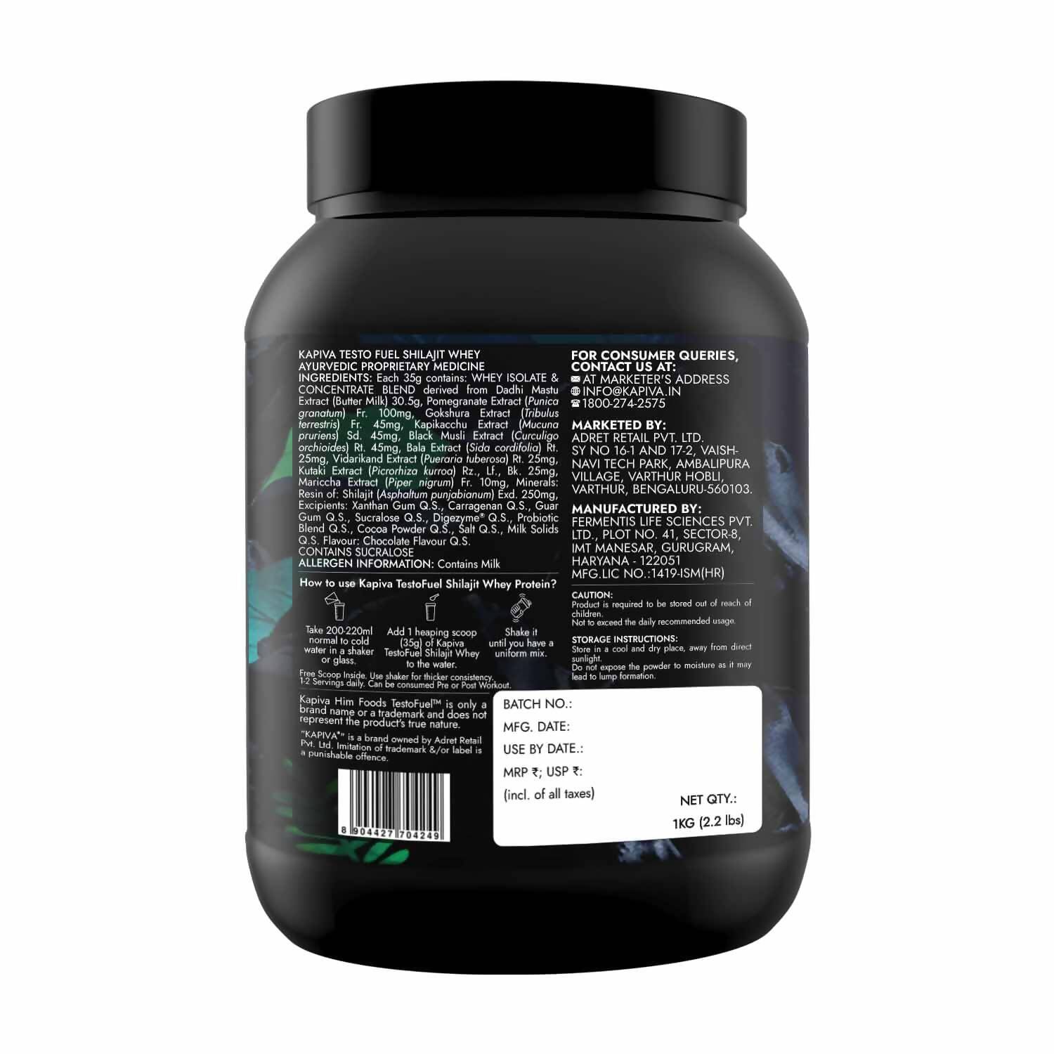 Kapiva Ayurveda Testofuel Sj Whey Protein 