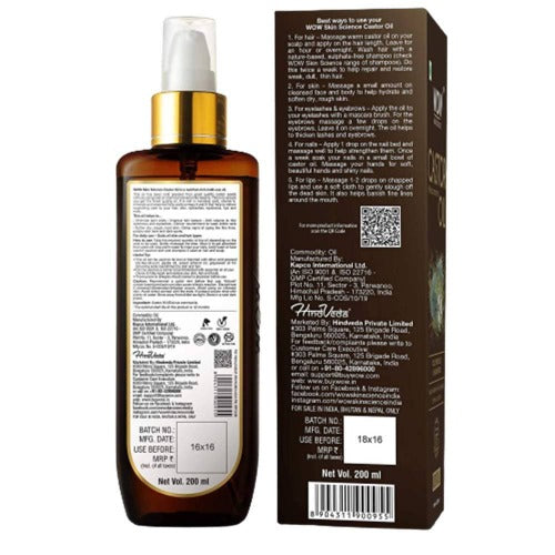 Wow Skin Science Castor Oil 200ml  Grab2Buy Wow Skin Science Grab2Buy