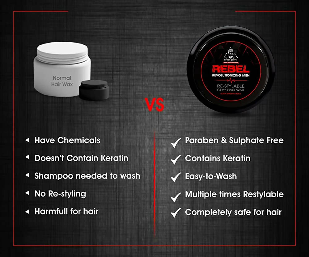 Urbangabru Rebel Hair Styling Clay Wax for Men  Grab2Buy Urbangabru Grab2Buy