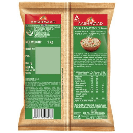 Aashirvaad Double Roasted Suji Rava - Grab2buy