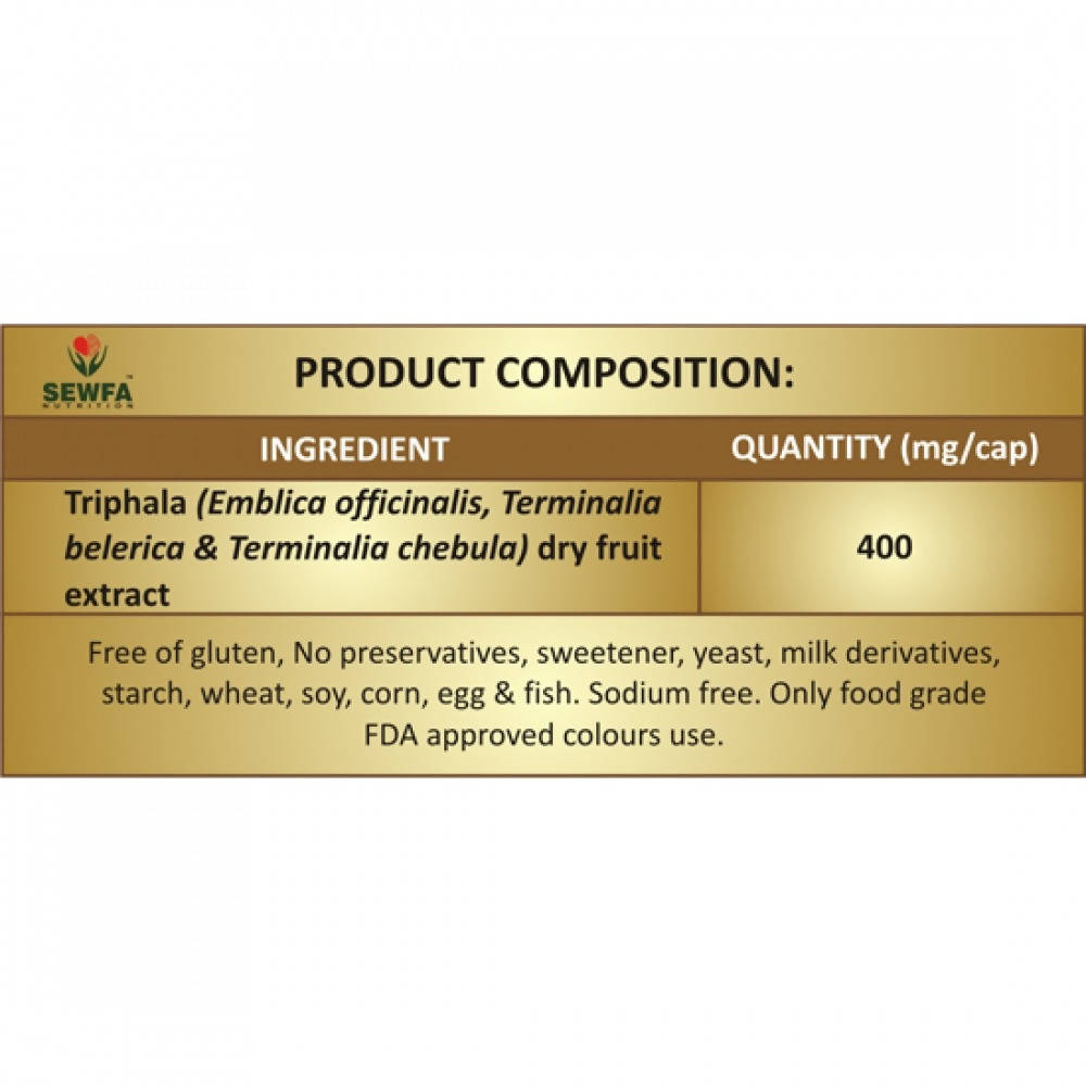 Sewfa Naturals Triphala Extract Capsules - Grab2buy