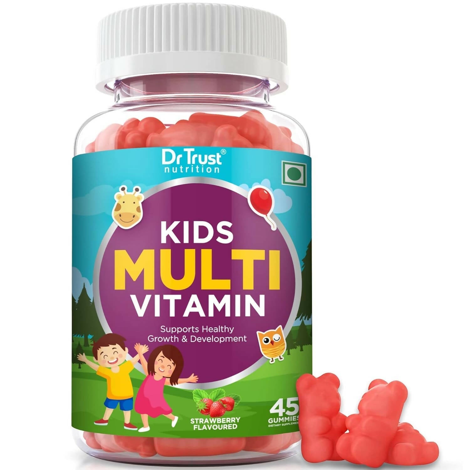 Dr Trust Nutrition Kids Multivitamin Gummies - Strawberry Flavor 