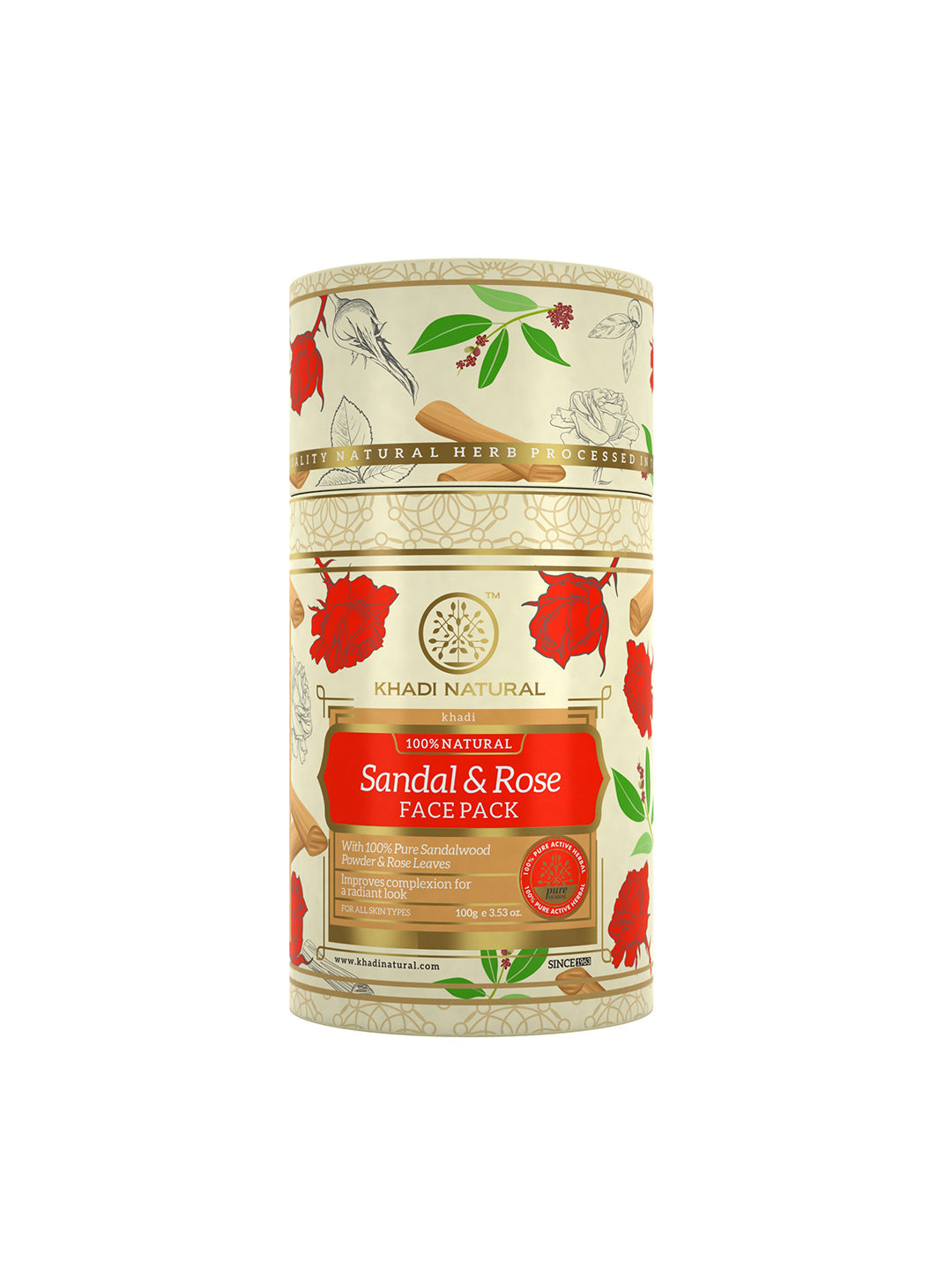 Khadi Natural Sandalwood & Rose Face Pack - 100gm 