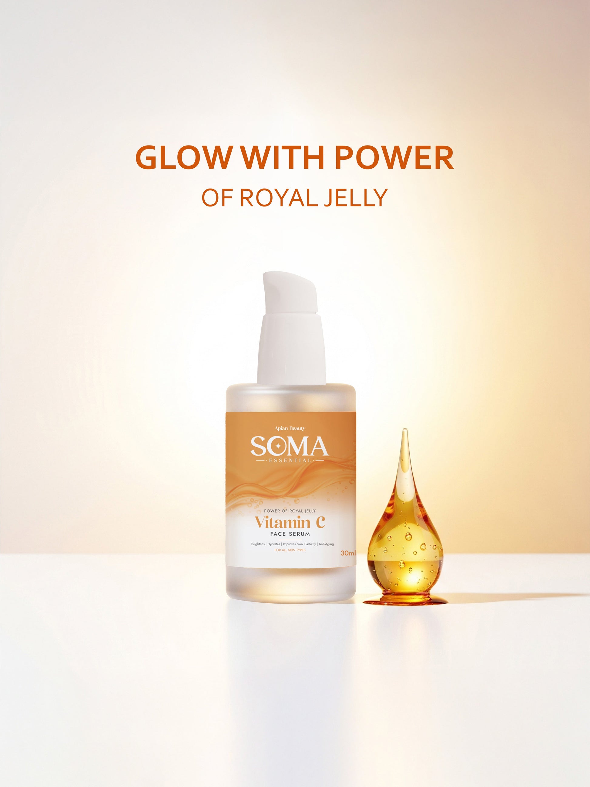 Soma Essential Royal Jelly Protein Glow Vitamin C Serum For Dull, Uneven & Tired Skin