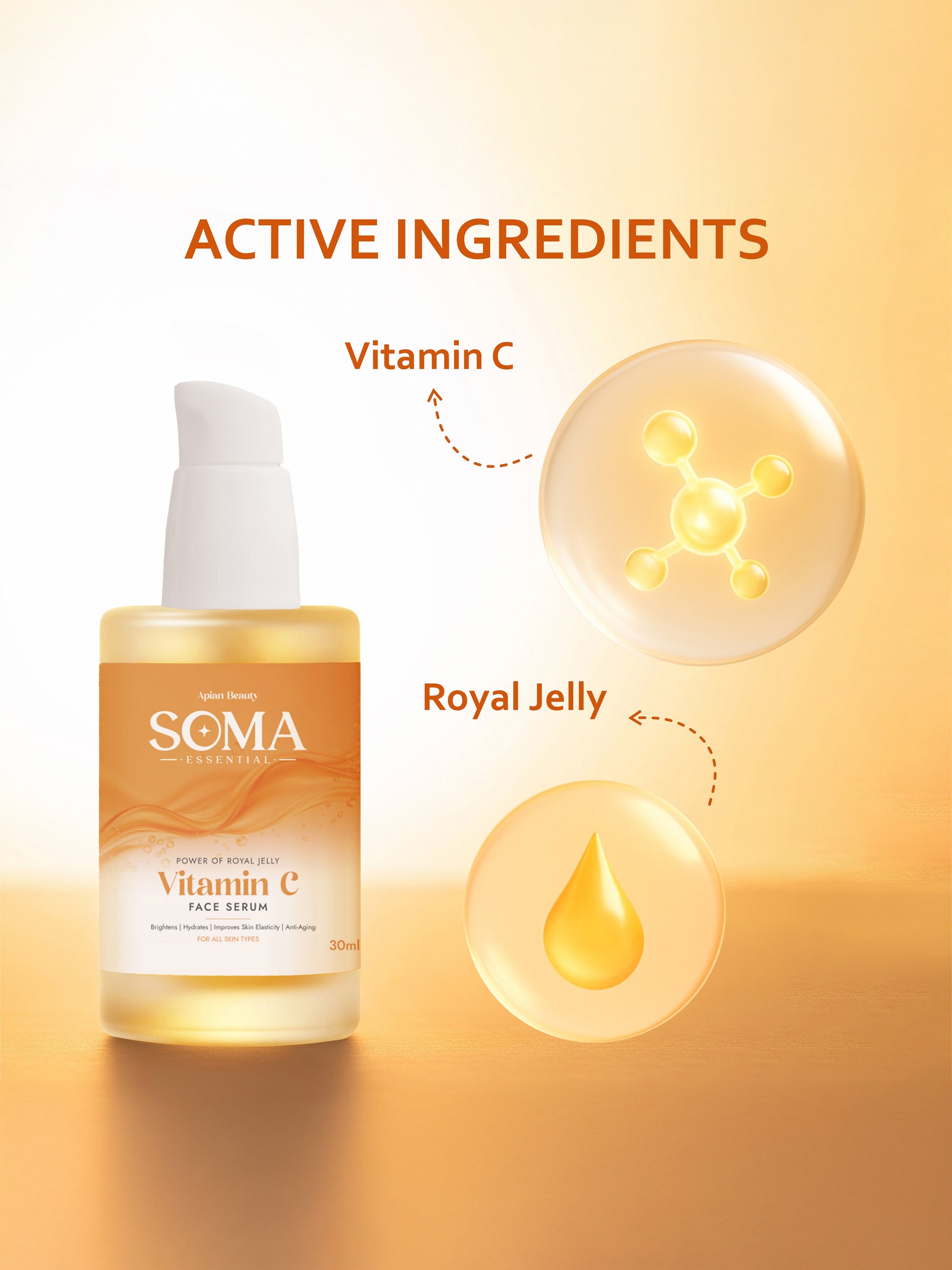 Soma Essential Apian Morning Glow Ritual - Vitamin C Serum + Haldi Kesar Cream