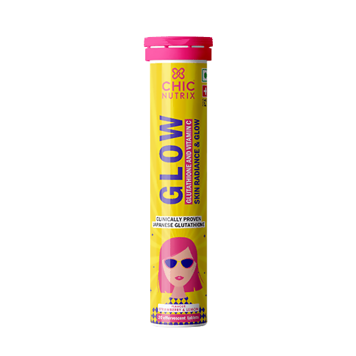 Fast&Up Chicnutrix Glow Skin Glow & Radiance Effervescent Tablets - Strawberry Lemon - Grab2buy