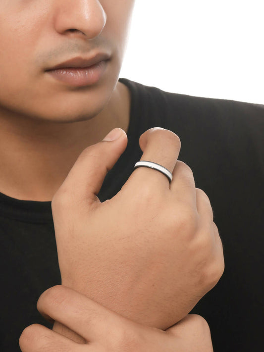 NVR Men's Silver Metal Ring - Grab2buy