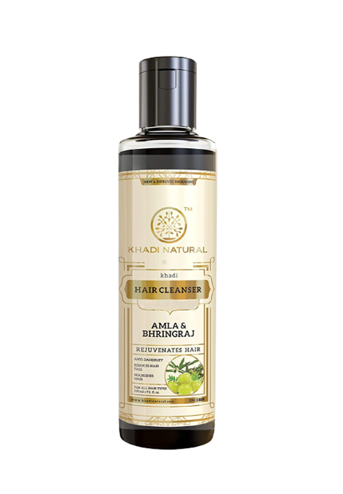 Khadi Natural Ayurvedic Amla And Bhringraj Hair Cleanser/Shampoo, 210ml