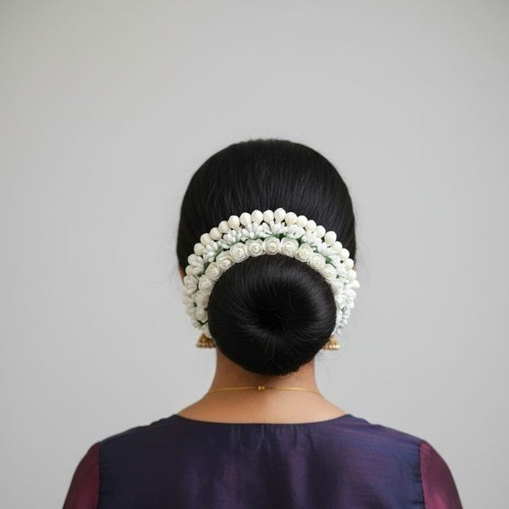 White Rose Hair Gajra  Grab2Buy Mokshi Collections Grab2Buy