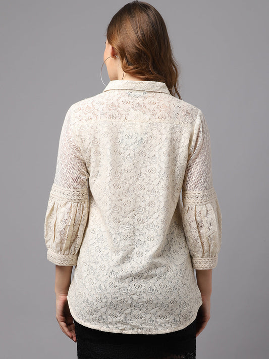 NOZ2TOZ Shiffli Beige Shirt - Grab2buy