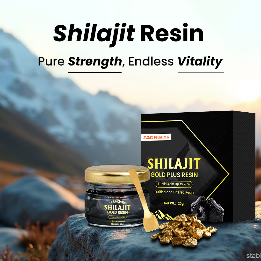 Jagat Pharma Himalayan Sj Gold Plus Resin 20g -For Strength Power Stamina 