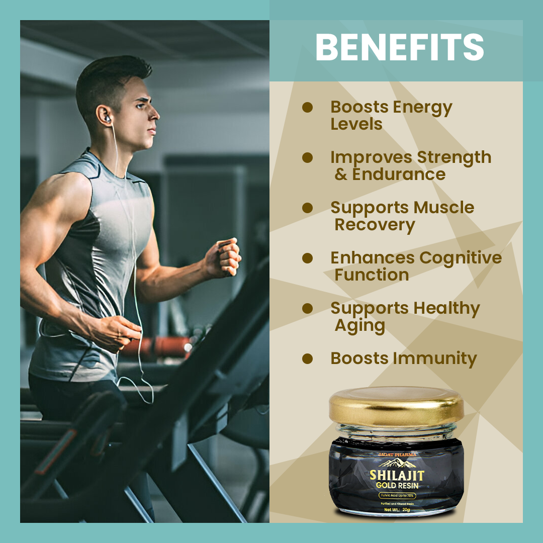 Jagat Pharma Himalayan Sj Gold Plus Resin 20g -For Strength Power Stamina 
