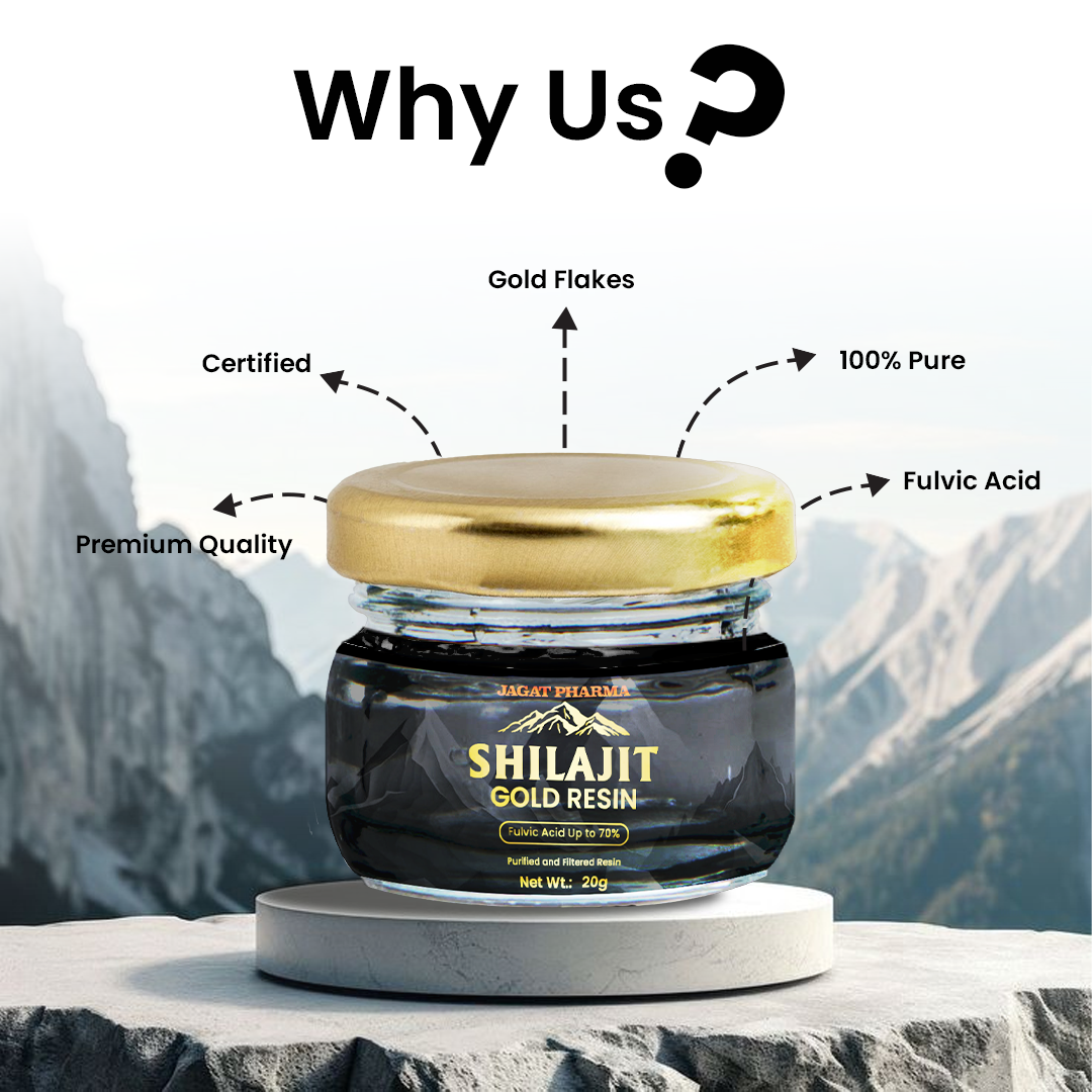 Jagat Pharma Himalayan Sj Gold Plus Resin 20g -For Strength Power Stamina 