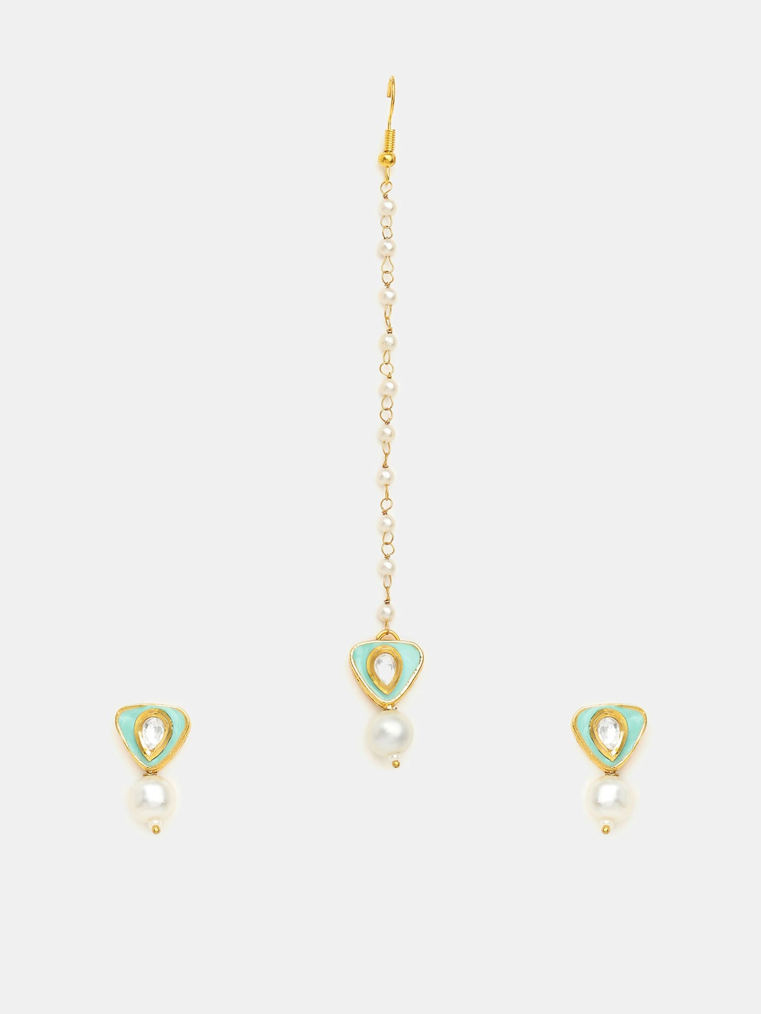 Ruby Raang Saanjh Pearl Tikka Set