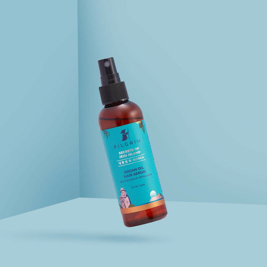 Pilgrim Argan Oil Hair Serum For Dry Frizzy Hair, Hair Smoothing & Soft Hair - Distacart