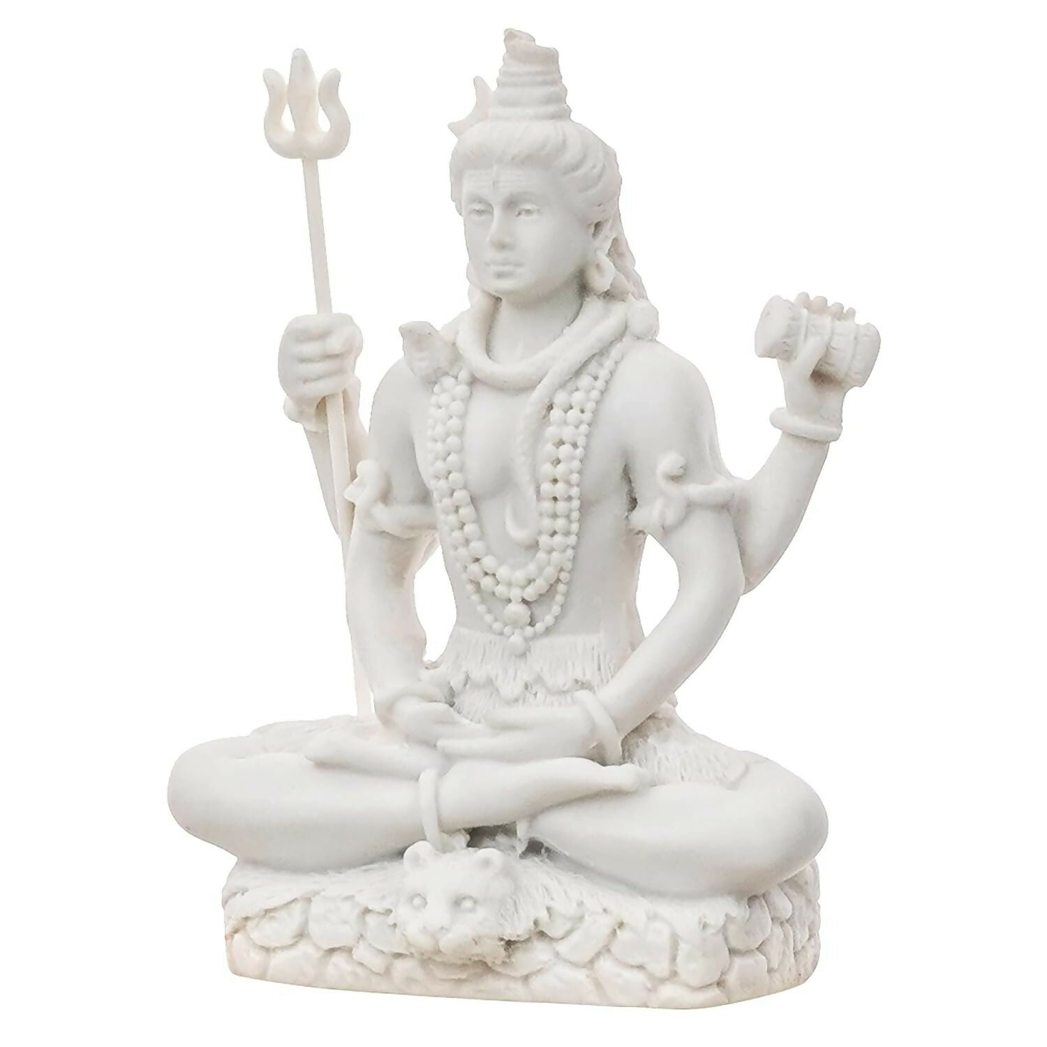 eCraftIndia White Polyresin Lord Shiva Statue - Grab2buy