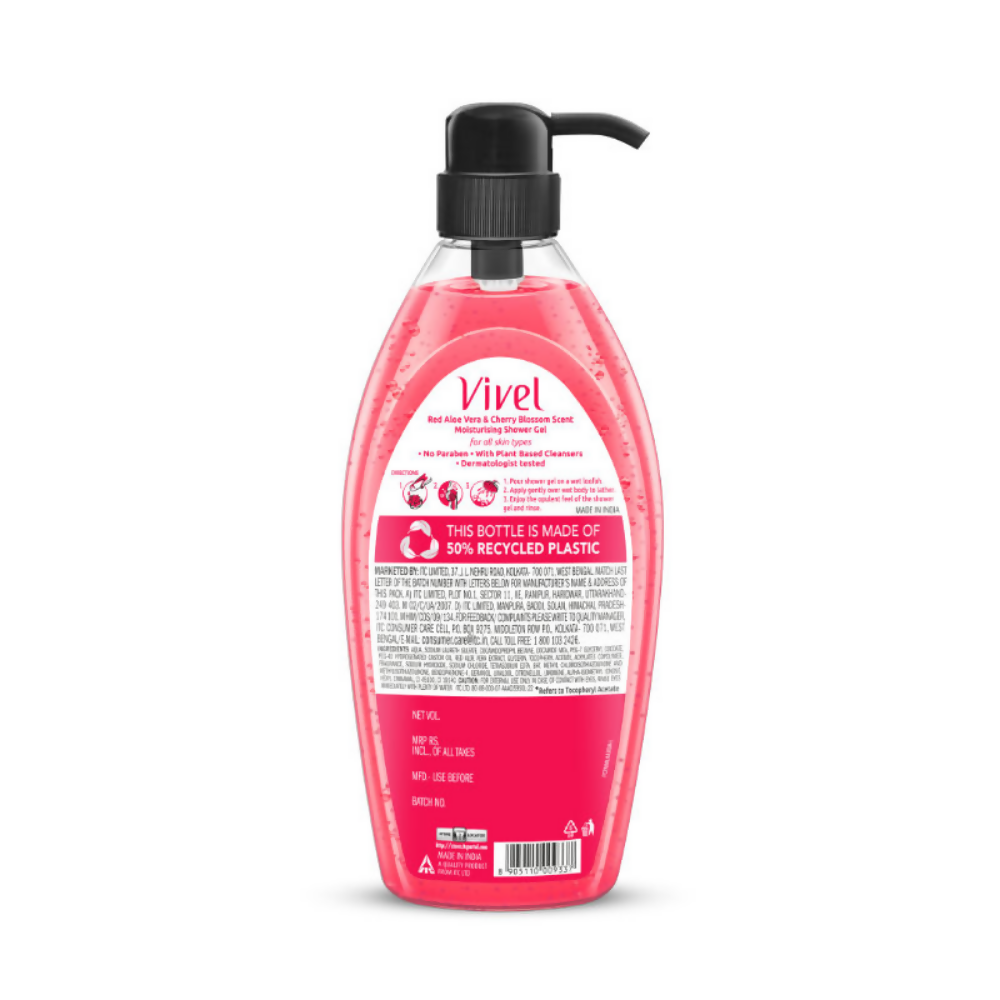 Vivel Red Aloe Vera & Cherry Blossom Scent Moisturizing Shower Gel  Grab2Buy Vivel Grab2Buy
