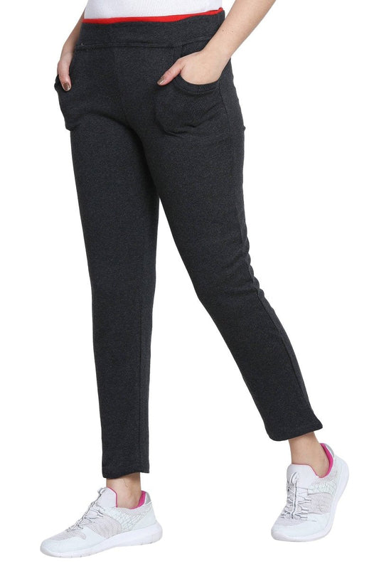 Asmaani Dark Grey color Hosiery Lower with Two Side Pockets.