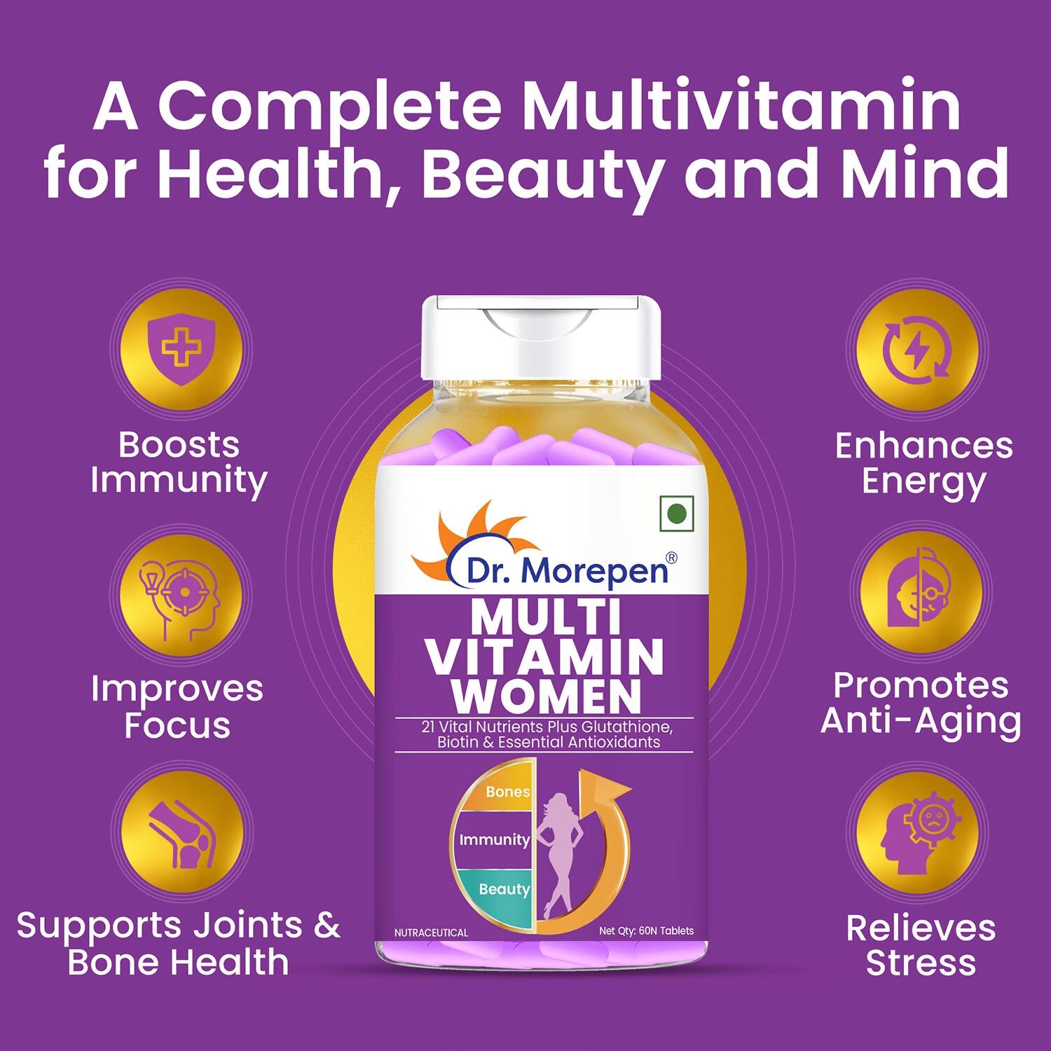 Dr. Morepen Multivitamin Men Tablets and Multivitamin Women Tablets Combo 