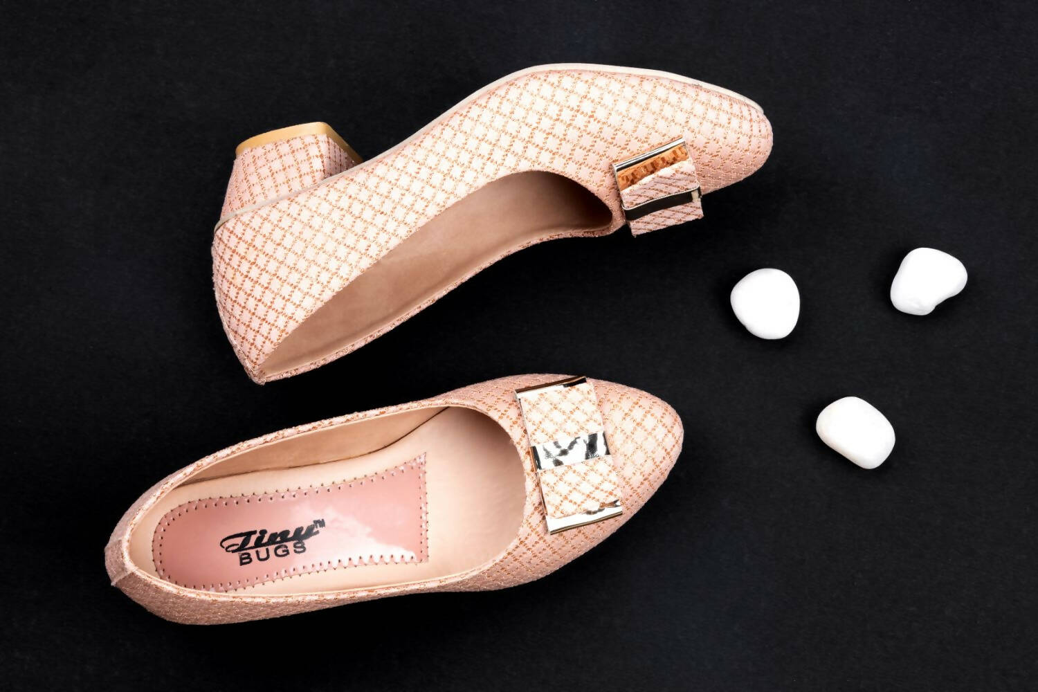 Tiny Bugs Girls Party Wear Ballerinas - Rose Gold  Grab2Buy Tiny Bugs Grab2Buy