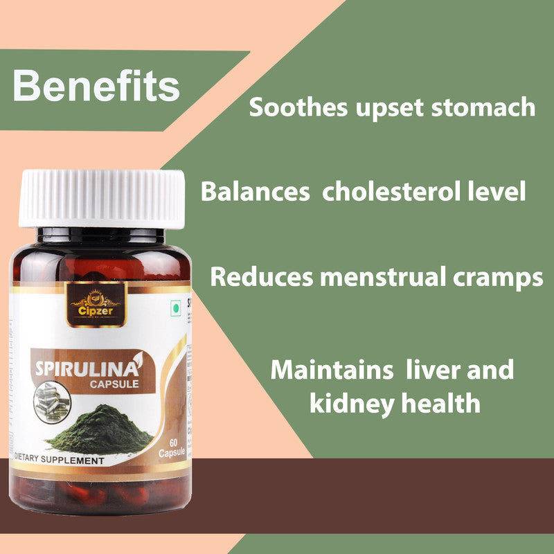 Cipzer Spirulina Capsules - Grab2buy