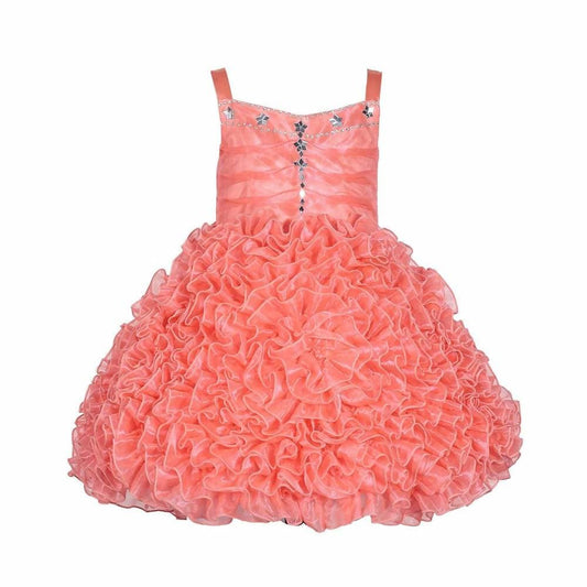 Asmaani Baby Girls Gajri Tissue Net Knee Length Frock ( AS-DRESS_22151) - Grab2buy