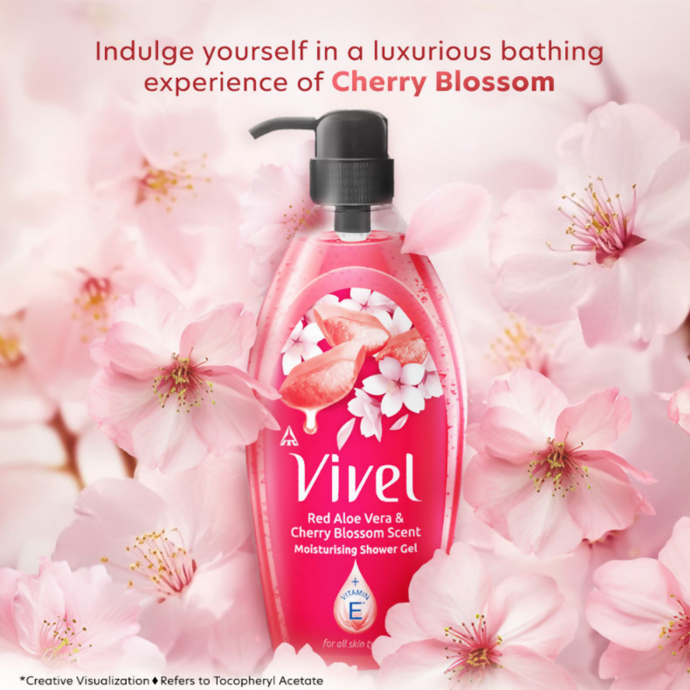 Vivel Red Aloe Vera & Cherry Blossom Scent Moisturizing Shower Gel  Grab2Buy Vivel Grab2Buy