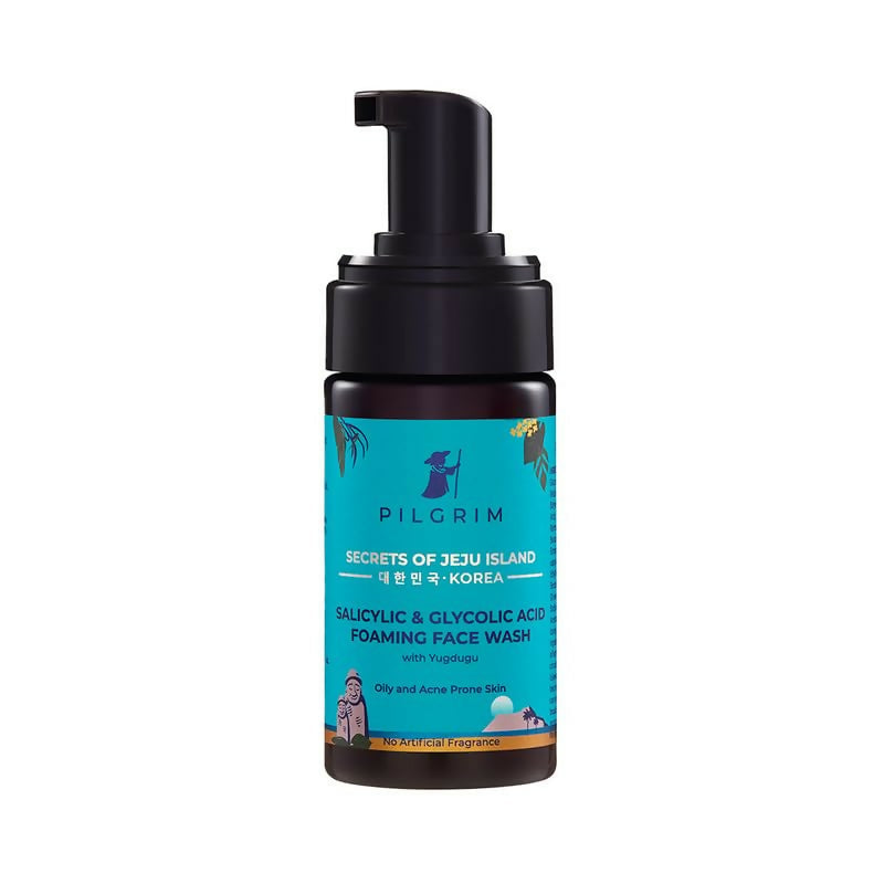 Pilgrim Korean 1.5% Salicylic (Bha) & 2% Glycolic Acid (Aha) Foaming Face Wash For Oily & Acne-Prone Skin - Korean Skin Care - Grab2buy