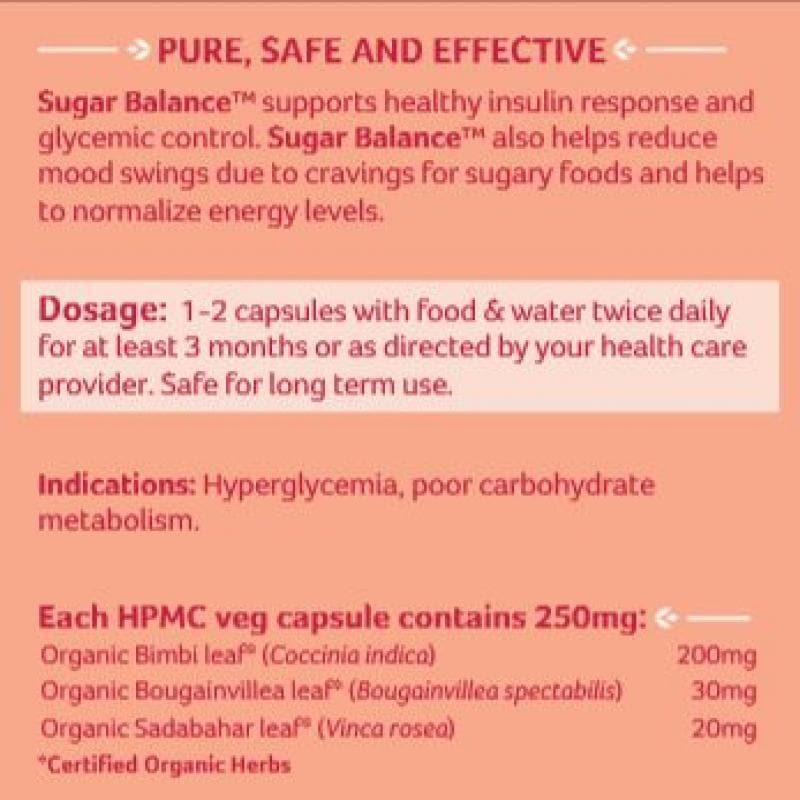 Organic India Sugar Balance Capsules - Grab2buy