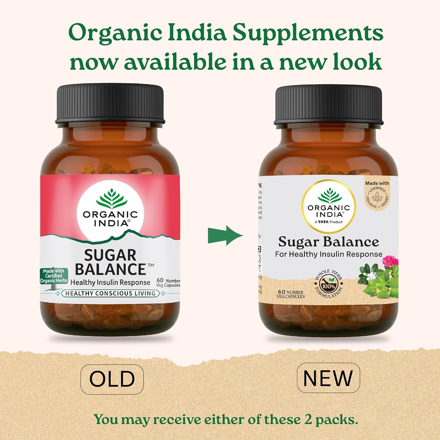 Organic India Sugar Balance Capsules 