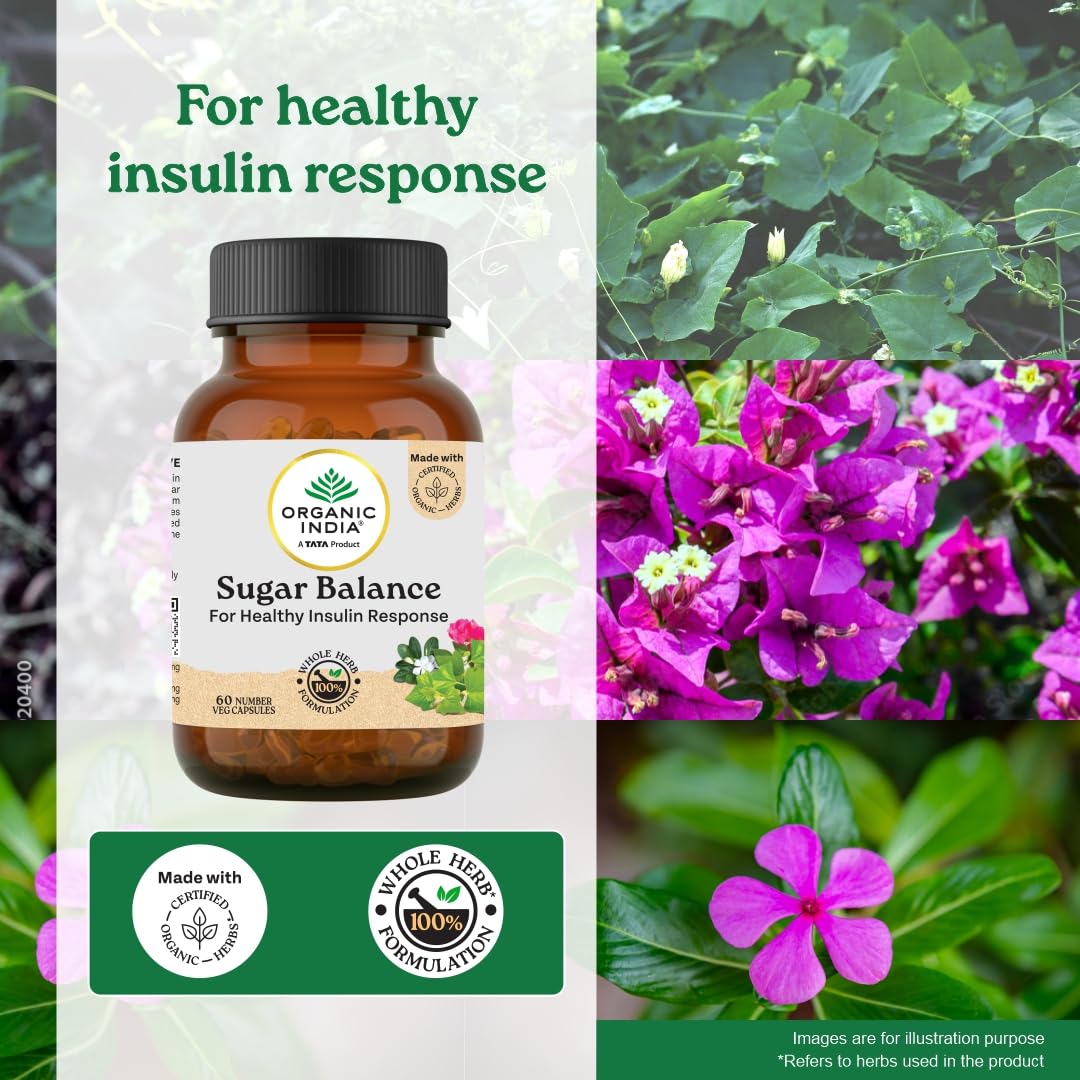 Organic India Sugar Balance Capsules 