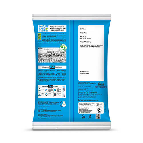 Nature Land Organics Urad Whole - Grab2buy