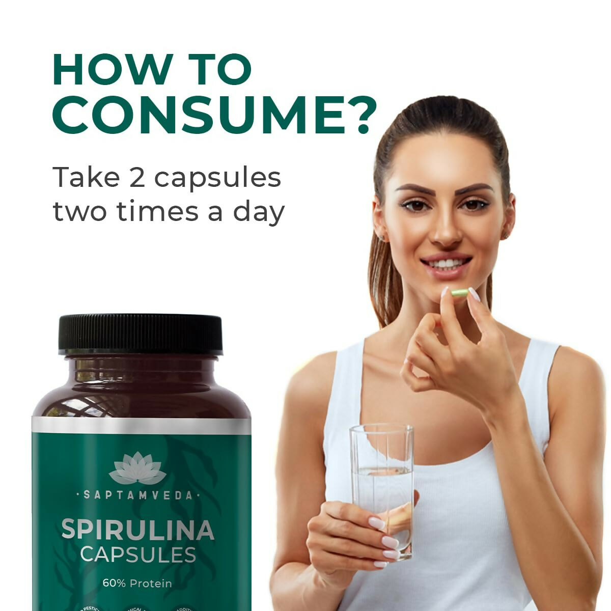 Saptamveda Spirulina Capsules 