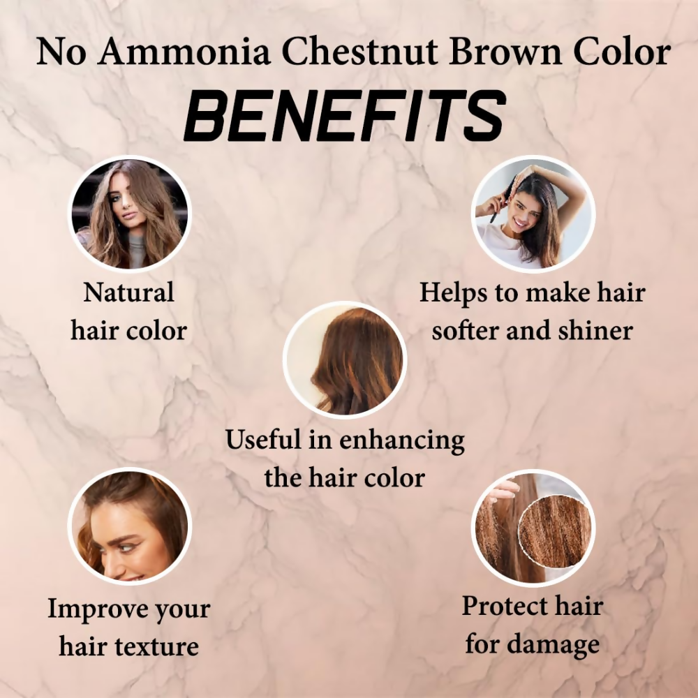 VedicAyurveda Henna Based Hair Colour - Soft black & Chestnut Brown  Grab2Buy VedicAyurveda Grab2Buy