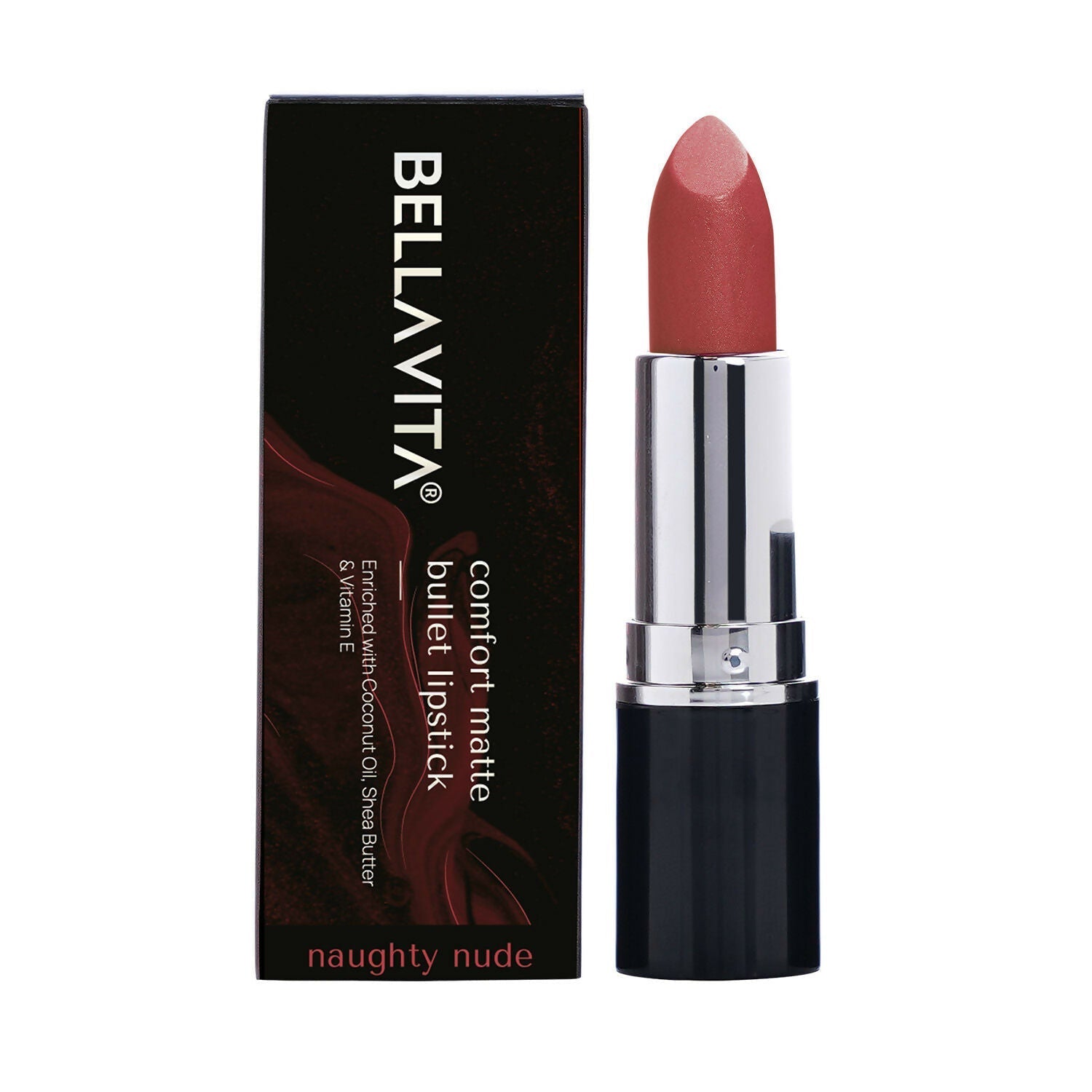 Bella Vita Organic Comfort Matte Bullet Lipstick - Naughty Nude 