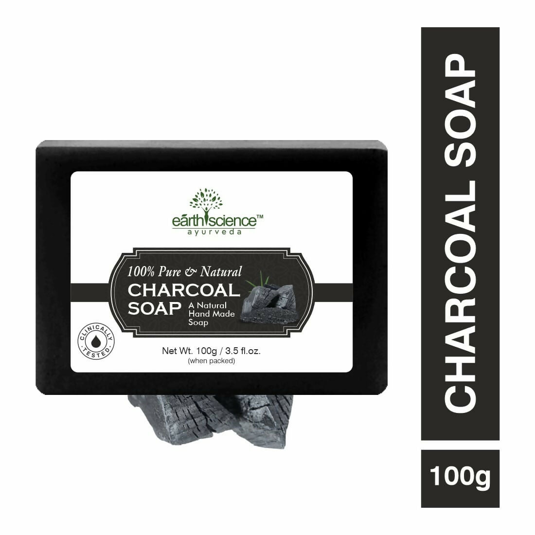 Earth Science Ayurveda Activated Charcoal Bath Soap 